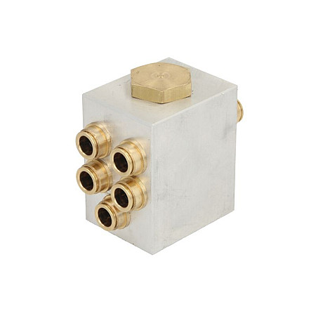 Valva cu mai multe cai Supapa cu mai multe sensuri numar conexiuni: 8 diametru furtun: 8mm cu conectori PUSH-IN distribuitor  WIELTON WIELTON M10070101