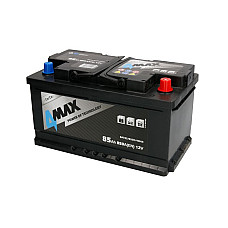 Acumulator Pornire Acumulator 4MAX 12V 85Ah/850A R+ borna standard 315x175x175 B13 - flansa de montare 10.5 mm pornire 4MAX BAT85/850R/4MAX