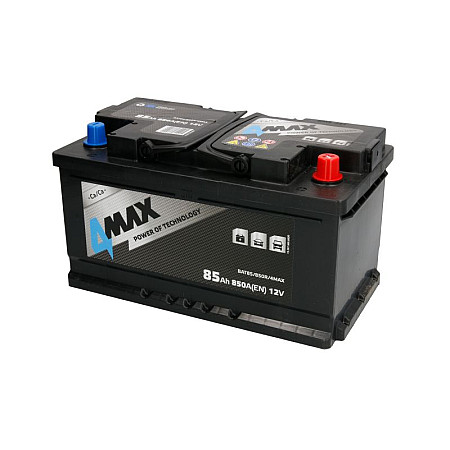 Acumulator Pornire Acumulator 4MAX 12V 85Ah/850A R+ borna standard 315x175x175 B13 - flansa de montare 10.5 mm pornire 4MAX BAT85/850R/4MAX