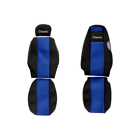 Husa scaun Huse pentru scaune Classic albastru material velours serie CLASSIC centura de siguranta a pasagerului asamblata in scaun centura de siguranta a soferului asamblata in scaun scaune diferite teti F-CORE F-CORE PS15 BLUE