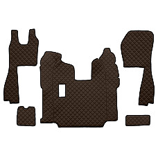 Covor compartiment picioare F-CORE pe intregul etaj cantitate in set 5 szt. material - piele matlasata eko culoare - maro pentru transmisie manuala scaune standard - nu RECARO SCANIA LPGRS PG 01.10- F-CORE F-CORE FL05 BROWN