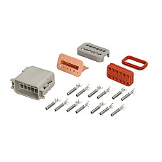 Stecher Wire plug clamped number of pins: 12 plug shape: rectangular female DEUTSCH TRUCKLIGHT 7802128C