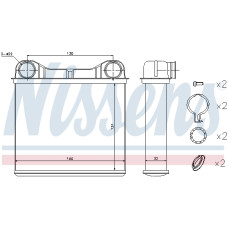 Radiator calorifer caldura MERCEDES GL X164 M W164 R W251 V251 3.0-6.2 02.05-12.14 NISSENS NIS 72049