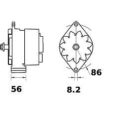 Alternator 14V 120A JOHN DEERE 6000 4039TL006-6068T 01.92-12.97 LETRIKA MG 313