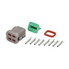 Stecher Wire plug clamped number of pins: 8 plug shape: rectangular female DEUTSCH TRUCKLIGHT 7802189C