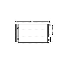 Condensator, climatizare A/C condenser with dryer  FIAT LINEA 1.4 06.07- AVA COOLING FTA5357D AVA