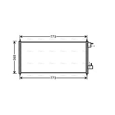 Condensator, climatizare A/C condenser FORD TOURNEO CONNECT TRANSIT CONNECT 1.8/1.8D 06.02-12.13 AVA COOLING FDA5361 AVA