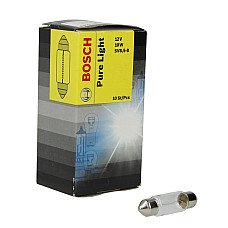 Bec, iluminare numar circulatie Bec cutie 10buc C10W 12V 10W SV85-8 conducta Pure Light BOSCH 1 987 302 228/10