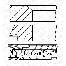Set segmenti piston 85 STD 12 15 25 EN piston CITROEN C4 C4 GRAND PICASSO I C4 I C4 PICASSO I C5 C5 I C5 II C5 III C8 EVASION JUMPY XSARA XSARA PICASSO 2.0/2.0ALK 06.99- GOETZE 08-451600-00