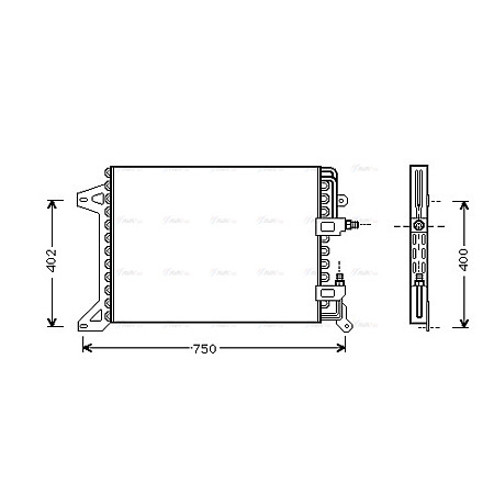 Condensator, climatizare Condensator A/C 570x480x20 IVECO EUROCARGO I-III EUROTRAKKER 01.91-09.15 HIGHWAY 40021001HW