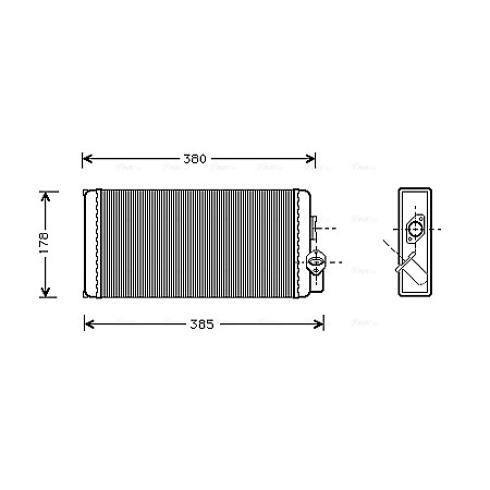 Radiator calorifer caldura 315x174x42mm MERCEDES VARIO VARIO B667 B670 B668 VARIO B670 VARIO B670 B668 B667 OM602.984-OM904.964 09.96- AVA COOLING MS6188 AVA