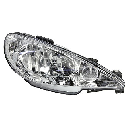 Far Lampa frontala Dreapta H7/H7 electric fara motoras PEUGEOT 206 -04.09 TYC TYC 20-6155-05-2