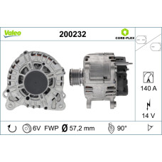 Alternator 14V 140A AUDI A1 A3 A4 ALLROAD B8 A4 B8 Q3 TT SEAT ALHAMBRA ALTEA ALTEA XL IBIZA IV IBIZA IV SC IBIZA IV ST LEON TOLEDO IV SKODA FABIA II 1.4-2.0D 05.03- VALEO VAL200232