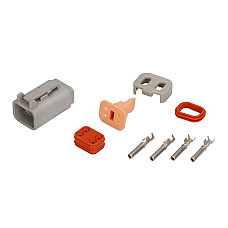 Stecher Mufa de metalica numar pini: 4 forma mufa: dreptunghiular DEUTSCH TRUCKLIGHT 7802146C