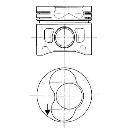 Piston 8151 0.5000 VW LT 28-35 II LT 28-46 II TRANSPORTER IV 2.5D 09.95-07.06 VW LT 28-35 II (2DB, 2DE, 2DK), Autobuz, 04.1996 - 07.2006 Kolbenschmidt 99743720