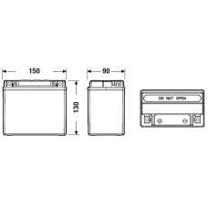 Acumulator Pornire Battery EXIDE 12V 11Ah/150A AGM L+ standard 150x90x130 B0 additional -auxiliary EXIDE EK111