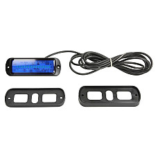 Girofar Rotating beacon blue 12/24V LED rigid fitting 2-point assembly no of programs: 1 no synchronization wire 3m WAS 1471 ECO W218