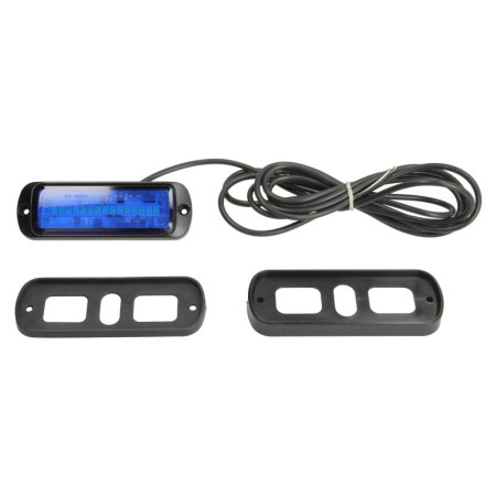 Girofar Rotating beacon blue 12/24V LED rigid fitting 2-point assembly no of programs: 1 no synchronization wire 3m WAS 1471 ECO W218