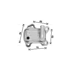 Radiator ulei, ulei motor Oil radiator OPEL MERIVA A 1.7D 09.03-05.10 AVA COOLING OL3715 AVA