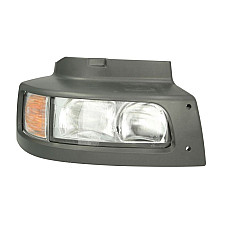 Far dreapta (H1/P21W/W5W, manual, cu motor, cu indicator, insert culoare: silver, culoare indicator: portocaliu) compat.: RVI MI