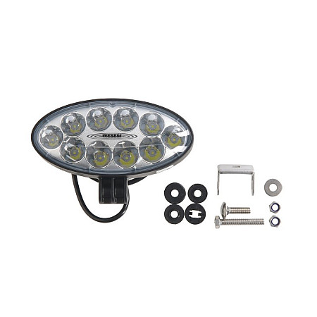 Lumina de lucru Lampa de lucru LED 12/24V 35W 3000lm numar elemente LED: 10 lungime: 176mm inaltime: 87mm adancime: 86mm cu sirma de 05 m lumina focalizata WESEM CRV1M.53501.00