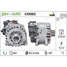 Alternator 14V 210A CITROEN BERLINGO MULTISPACE BERLINGO/MINIVAN C4 CACTUS C4 GRAND PICASSO II C4 PICASSO II C4 SPACETOURER DS5 GRAND C4 SPACETOURER JUMPY 1.6D 04.08- VALEO VAL439965