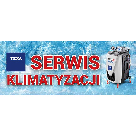 Unelte pentru intretinerea sistemului de A C TEXA Banner reclama ap clima KONFORT seria 7xx Dimensiuni 200x80 cm BANER