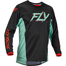 Camasa off-road T-shirt off road FLY RACING KINETIC S.E. RAVE colour neagra/mint/red size M FLY FLY 376-524M
