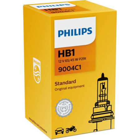 Bec, far faza lunga Bec cutie 1buc HB1 12V 65/45W P29T Vision PHILIPS PHI 9004C1