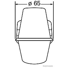 Lumina de delimitare H + B lampa de pozitie acoperis alb RVI HERTH+BUSS PARTI ELECTRICE 82710042