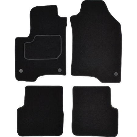 Covoras podea textil Floor mats Velours 4 pcs front/rear set colour neagra FIAT PANDA 02.12- Saloon MAMMOOTH MMT A041 FIA175 PRM 01