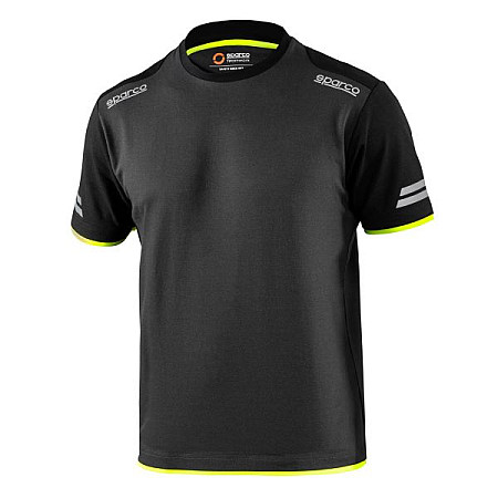 Imbracaminte de protectie si de lucru imbracaminte de protectie si de lucru Tricouri TECH T-SHIRT marime: L material: bumbac / fibra de poliester gramaj: 170g/m culoare: galben fluorescent/gri SPARCO TEAMWORK 02416 GSGF/L