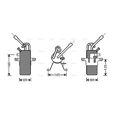 Uscator,aer conditionat Air conditioning drier  FORD TOURNEO CONNECT TRANSIT CONNECT 1.8/1.8D 06.02-12.13 AVA COOLING FDD374 AVA