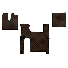 Covor compartiment picioare F-CORE doua sertare pe intregul etaj cantitate in set 3 szt. material - piele matlasata eko culoare - maro pentru transmisie manuala MAN TGX I 06.06-09.21 F-CORE F-CORE FL30 BROWN
