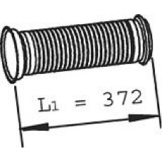 Furtun flexibil, sistem de esapament Teava de esapament lungime:372/375mm DAF CF 75 PE183C-PR265S 01.01-05.13 DINEX DIN22126