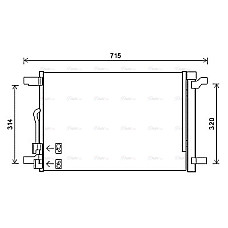 Condensator, climatizare A/C condenser with dryer AUDI A3 Q2 Q3 TT CUPRA ATECA DODGE RAM 1500 SEAT ATECA IBIZA V LEON LEON SC LEON ST LEON ST/KOMBI LEON/HATCHBACK TARRACO SKODA KAMIQ 1.0-5.7 10.08- AVA COOLING VNA5335D AVA