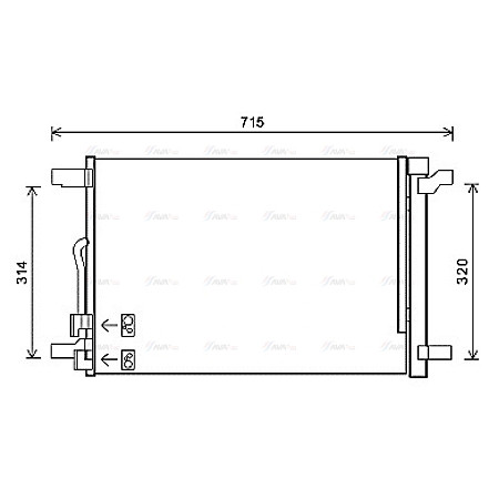 Condensator, climatizare A/C condenser with dryer AUDI A3 Q2 Q3 TT CUPRA ATECA DODGE RAM 1500 SEAT ATECA IBIZA V LEON LEON SC LEON ST LEON ST/KOMBI LEON/HATCHBACK TARRACO SKODA KAMIQ 1.0-5.7 10.08- AVA COOLING VNA5335D AVA