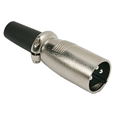 Fisa XLR  3 poliexecutie filetatacu protectie pt. cablu din cauciuc