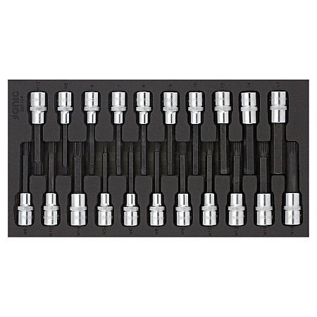 Unelte (inserturi) pentru carucioare Introduceti tava cu instrumente pentru carucior 1/2 setul de instrumente 21 szt. dimensiune cartus: 190x370 mm SONIC 302104