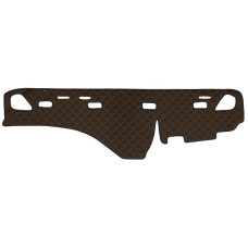Material pentru plansa de bord Covoras de bord maro Piele matlasata EKO ECO-LEATHER Q VOLVO FH FH16 FM 01.03- F-CORE F-CORE FD03 BROWN