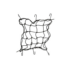 Accesorii pentru bagaje Luggage net Cargo Net OXFORD colour neagra 6 hooks OX663