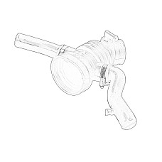 Palnie, filtru de aer teava de conectare a filtrului de aer CHEVROLET AVEO / KALOS 1.2/1.2LPG 03.05- OE OPEL 96813397