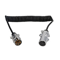 Cablu infasurat Sirma electrica spiralata lungime de lucru 35m lungime maxima 4m numar pini: 7 12V numar cabluri: 1x15+6x1mm adaptor tip N TRUCKLIGHT AD-W-N/W-7-12V