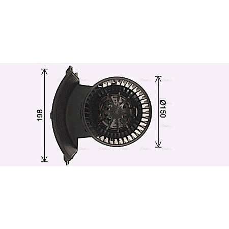 Electromotor, ventilatie interioara Suflanta de aer VW CALIFORNIA T5 CAMPER CALIFORNIA T6 CAMPER MULTIVAN T5 MULTIVAN T6 TRANSPORTER T5 TRANSPORTER T6 TRANSPORTER T6 / CARAVELLE T6 1.9D-3.2 04.03- AVA COOLING VN8411 AVA