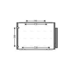 Condensator, climatizare A/C condenser with dryer LEXUS RX 3.5 01.06-12.08 AVA COOLING TO5573D AVA