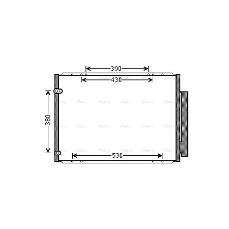 Condensator, climatizare A/C condenser with dryer LEXUS RX 3.5 01.06-12.08 AVA COOLING TO5573D AVA