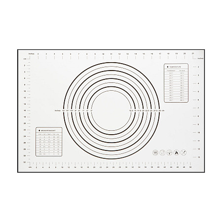 Blat din silicon - cu diagram pentru ntinderea aluaturi - 60 x 40 cm