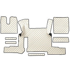 Covor compartiment picioare F-CORE doua sertare pe intregul etaj cantitate in set 7 szt. material - piele matlasata eko culoare - sampanie transmisie automata MAN TGX I TGX II 01.19- F-CORE F-CORE FL49 CHAMP