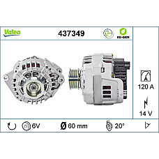 Alternator 14V 120A CITROEN JUMPER FIAT DUCATO PEUGEOT BOXER 2.8D 09.00- VALEO VAL437349