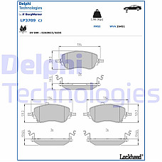 Set placute de frana Fata FIAT 500E TIPO 1.0-Electric 03.16- DELPHI LP3709